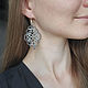 Evening Frivolite Earrings, Silver Wedding Earrings. Earrings. moonlace. My Livemaster. Фото №4