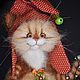 CAT-HAPPY NEW YEAR. Teddy Toys. Knitted toys Olga Bessogonova. Online shopping on My Livemaster.  Фото №2