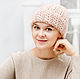Knitted hat with lapel 'Pigtail'. Caps. marishino. Online shopping on My Livemaster.  Фото №2