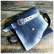 Clutch bag made of genuine leather 