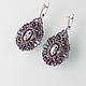 Purple Silver. Purple-silver-earrings Night in Las Vegas. Earrings. Elena Potsepnya Jewelry. My Livemaster. Фото №6