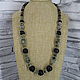 Beads made of obsidian and prenite 'Nika'. Necklace. Magic box. My Livemaster. Фото №5