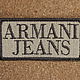 нашивка Armani Jeans коричневая