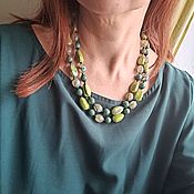 Винтаж handmade. Livemaster - original item Vintage necklaces: Double row Beads Hong Kong. Handmade.