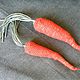 Вязаные овощи - Морковка. Кукольная еда. Аня Еременко (woolhand). Интернет-магазин Ярмарка Мастеров.  Фото №2