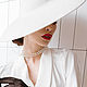 Con un sombrero en el estilo de Dior. El color de la leche. Hats1. Exclusive HATS. LANA ANISIMOVA.. Ярмарка Мастеров.  Фото №4