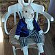 Edward Rabbit (big) with wardrobe. Ball-jointed doll. wool gifts. My Livemaster. Фото №4