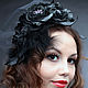 Evening voilette-leather headband 'Black roses'. Headband. Tatyana's day (tataday). Online shopping on My Livemaster.  Фото №2