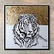 "Тигр" на золотом, Картины, Оренбург,  Фото №1