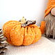 Autumn decor Dwarf with pumpkin, gift house charm. Stuffed Toys. CozyGnomes. My Livemaster. Фото №5