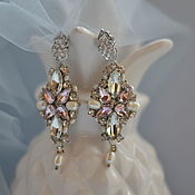 Украшения handmade. Livemaster - original item Earrings with pearls for bride.. Handmade.