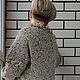 Вязаный кардиган пальто бежевый женский букле люрекс пайетки Лондон. Кардиганы. Вязаная одежда на заказ от Ольги. Ярмарка Мастеров.  Фото №8