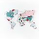 Карта мира Marshmallow настенный декор для дома, Карты мира, Тверь,  Фото №1