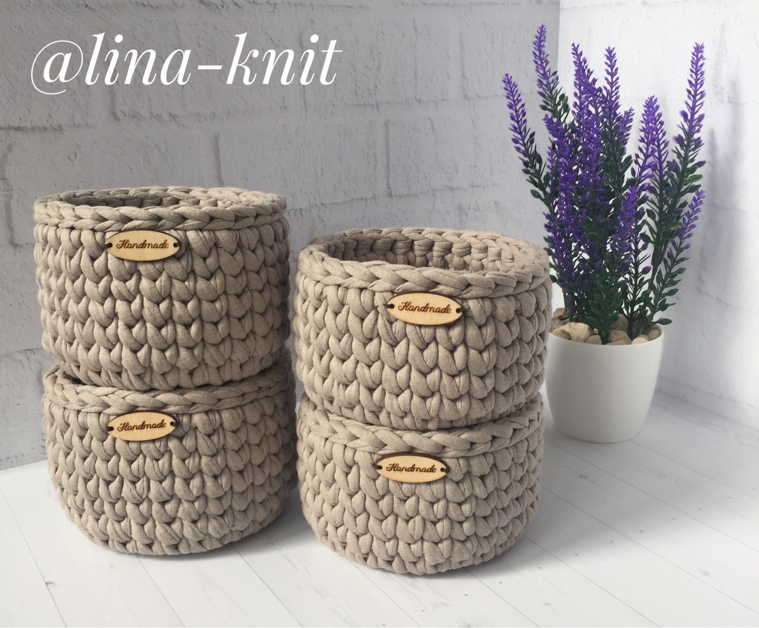 Трикотажные корзины в интернет-магазине на Ярмарке Мастеров | Корзины ...