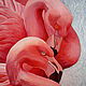 Order Custom Flamingo painting, oil on canvas 60h60. vestnikova. Livemaster. . Pictures Фото №3