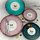 Cedar plates 'Butterflies' set of 4 items. Plates. Creative workshop  Basket. Online shopping on My Livemaster.  Фото №2
