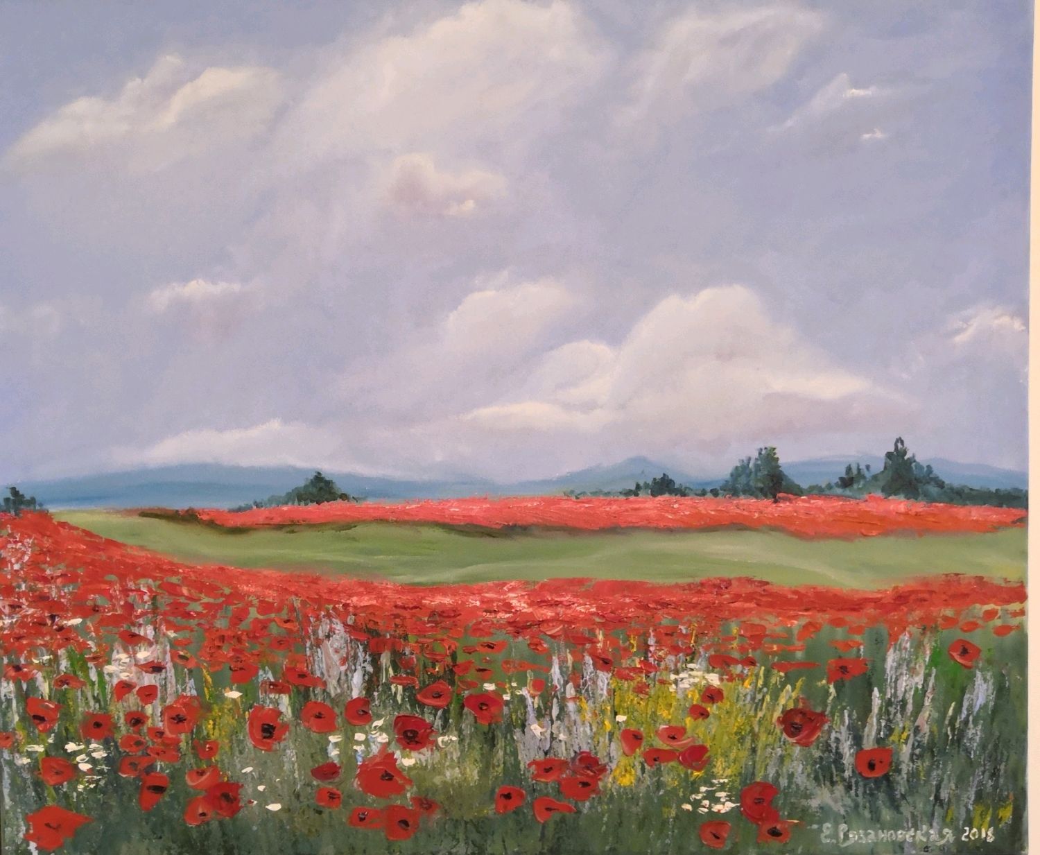 Картина с маками "Маковое поле" 50х60 в интернет-магазине на Ярмарке ...