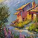 Картина маслом, пейзаж, горы: Альпийская деревня, Картины, Москва,  Фото №1