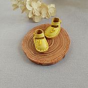 Куклы и игрушки handmade. Livemaster - original item Sandals for doll ob11 color - lemon 18mm. Handmade.