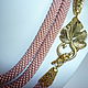 Lariat of beads 'Petal of a dusty rose'. Lariats. batina30. Online shopping on My Livemaster.  Фото №2