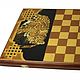 Backgammon Perm 'Leopard', average 50. Backgammon and checkers. H-Present more, than a gift!. My Livemaster. Фото №5