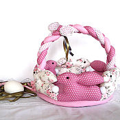 Textile basket. Candy box, gift, for small things, jewelry