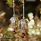 Order Earrings silver 'Floran' ruby flower shvenzy silver 925. Shard Noir авторские украшения. Livemaster. . Earrings Фото №3