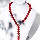 Necklace tie with coral, Necklace, Moscow,  Фото №1