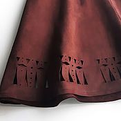 Одежда handmade. Livemaster - original item Suede skirt. Handmade.