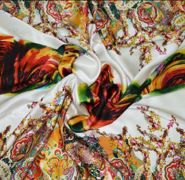 Шелковый сатин Купон 3 метра в интернет-магазине на Ярмарке Мастеров ...