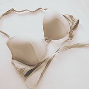 Одежда handmade. Livemaster - original item Smooth beige bra for dress with open back. Handmade.