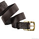Leather belt handmade with brass buckle, leather belt. Straps. Ptaho. Online shopping on My Livemaster.  Фото №2