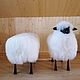 Пуфик из монгольской овчины в стиле Лаланн (большой). Пуфы и пуфики. Puffsheep. Ярмарка Мастеров.  Фото №6
