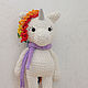 Order Knitted unicorn of plush yarn. Amigurushka. Livemaster. . Stuffed Toys Фото №3