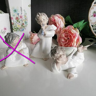 Винтаж ручной работы. Ярмарка Мастеров - ручная работа Винтаж: Lladro Angel статуэтка 4539 4540 4541 фарфор Испания. Handmade.