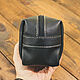 Order Bag — dressing case made of black leather. G.L.A.D.. Livemaster. . Travel bags Фото №3