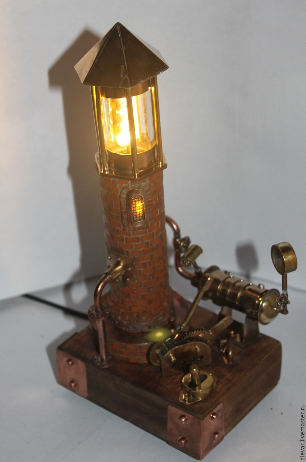 Стимпанк  светильник - ночник – заказать на Ярмарке Мастеров .