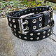 Leather belt, riveted.Brutal, Straps, Kineshma,  Фото №1