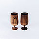 Order Set of wooden wine glasses made of Siberian Elm wood (2pcs) GN6. ART OF SIBERIA. Livemaster. . Wine Glasses Фото №3