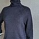 Заказать Свитер "Мокрый асфальт" 100% меринос. Вера / Kirshvery_knit (kirshvery) (kirshvery). Ярмарка Мастеров. . Свитеры Фото №3