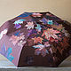 Folding umbrella machine with hand-painted Chocolate Autumn. Umbrellas. UmbrellaFineArt. My Livemaster. Фото №5