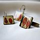 Square ring, square earrings with epoxy, Jewelry Sets, Samara,  Фото №1