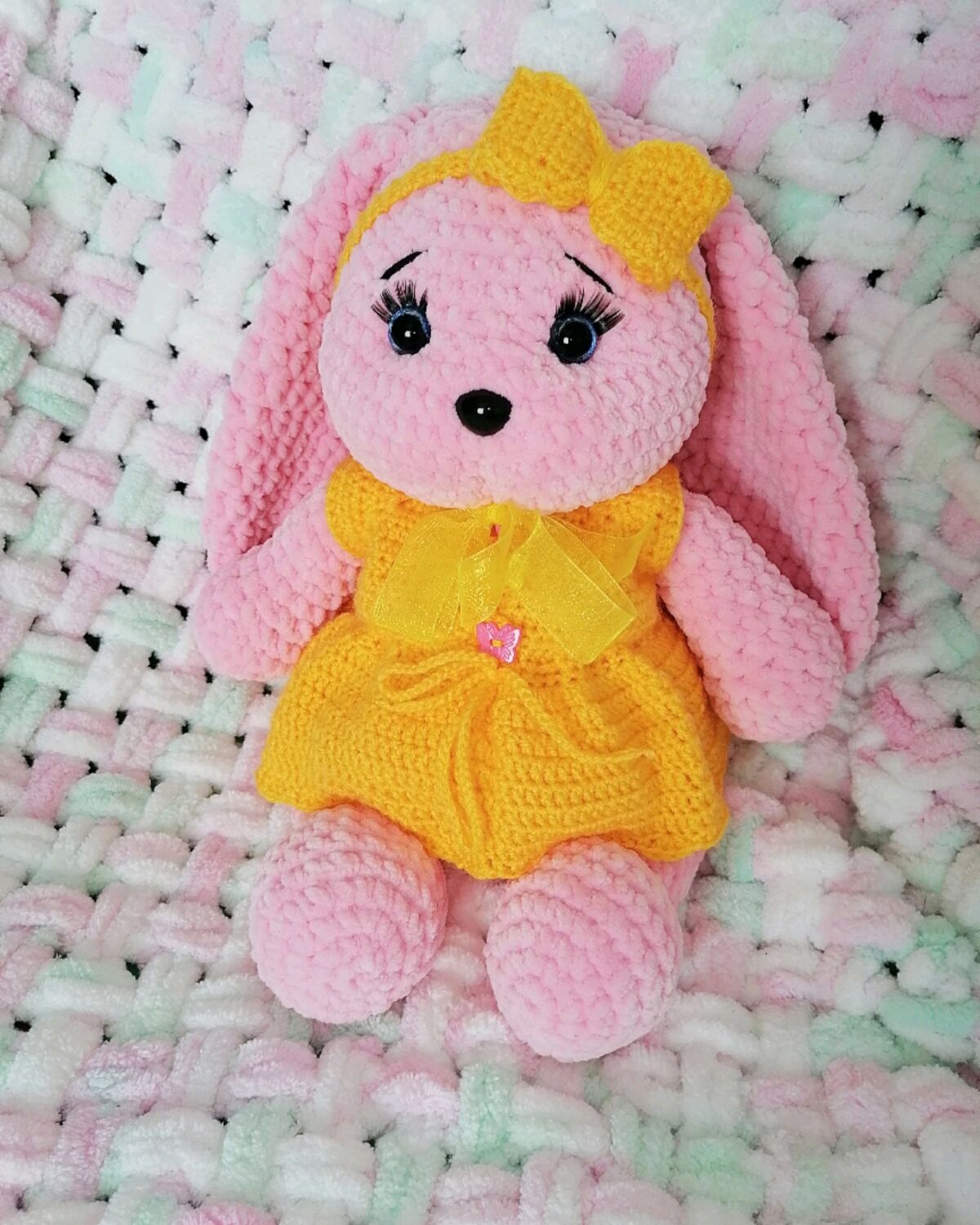 Плюшевая игрушка: зайка в платье в интернет-магазине Ярмарка Мастеров ...