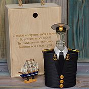 Сувениры и подарки handmade. Livemaster - original item A gift for February 23 A gift box set for a Captain officer. Handmade.