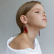 Украшения handmade. Livemaster - original item Transparent Resin Earrings Watermelon Earrings Fruit Berry Earrings For Children. Handmade.