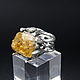925 Sterling Silver Phial Ring with citrine crystal IV0015. Rings. Sunny Silver. My Livemaster. Фото №5