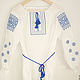 Women's linen shirt with Russian embroidery 'Kupala pattern', Costumes3, Starominskaya,  Фото №1