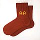 Заказать RussianSocks Вязаные носки с инициалами именные с именем кастомные. RussianSocks ВЯЗАНЫЕ НОСКИ ВАРЕЖКИ. Ярмарка Мастеров. . Носки Фото №3