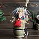 Баба-Яга в ступе ручной работы, 20 см. Народная кукла. Ручной Лис. Интернет-магазин Ярмарка Мастеров.  Фото №2