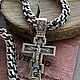 Серебряная цепь с крестом. Комплекты украшений. Silver.krd. Интернет-магазин Ярмарка Мастеров.  Фото №2